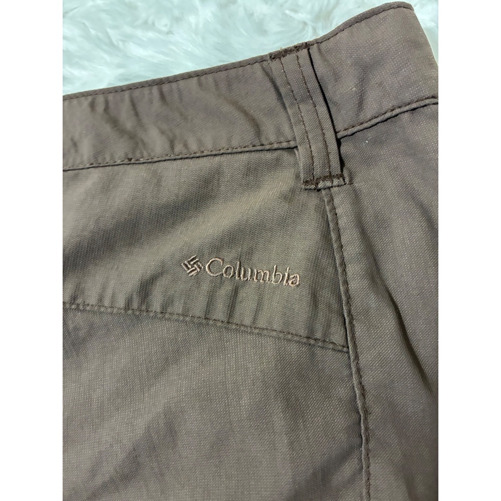 Columbia Womens Brown Cargo Hiking Shorts Size 14 Nylon Outdoor Trail AL4490 - Picture 9 of 9